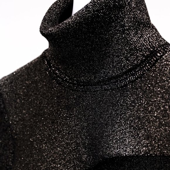 A.L.C. Metallic Knit Turtleneck Top - Picture 9 of 11